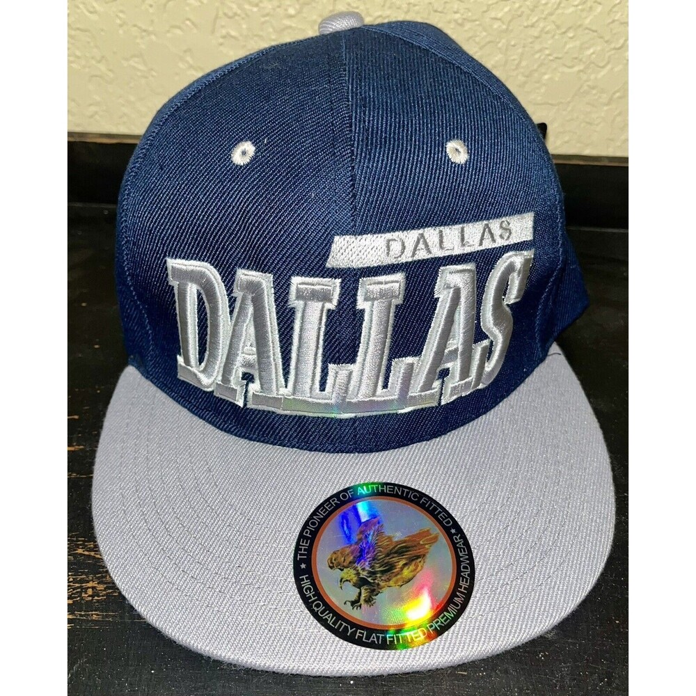 NWT Golden Lion Dallas Blue And Gray Flat Bill Snapback Hat